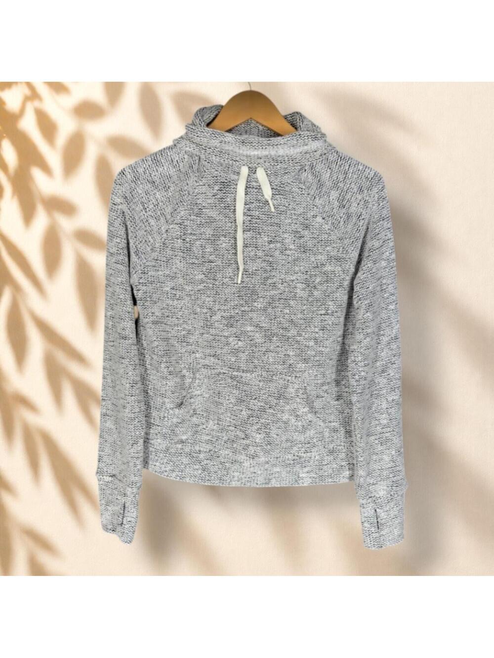 Offline Sweater Pullover Women XS Gray Knit Long Sleeve Chunky Soft Cowl Neck